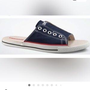 Vintage Converse Navy and Red Slide Sneakers Size 10 W / 8 M